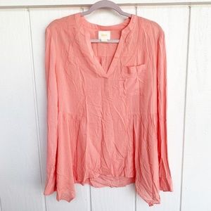 Anthropologie Maeve Salmon Pink Blouse 6